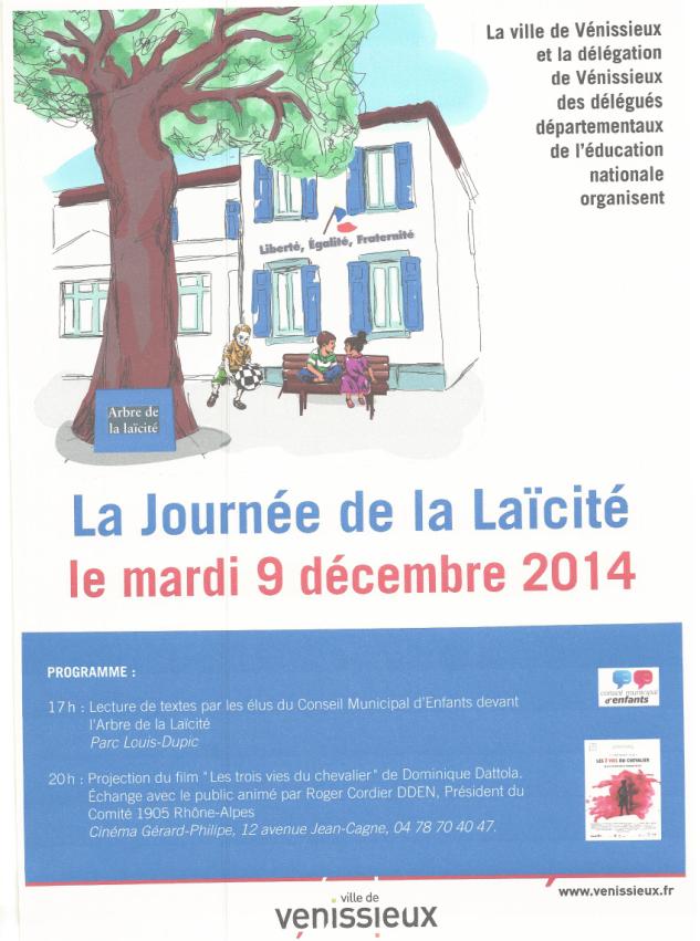 Journée de la Laïcité – 9 décembre 2014 à Vénissieux